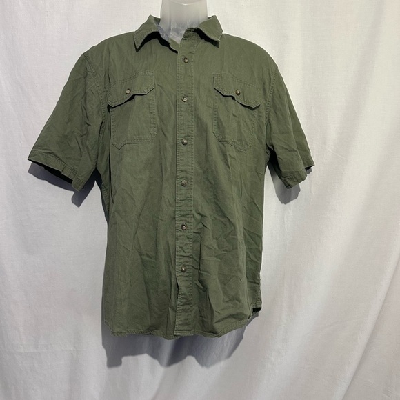 Wrangler Other - Wrangler Men’s Olive Green Short Sleeve Button Down Shirt Size L